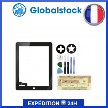 Vitre tactile pour iPad 2 Noir + outils