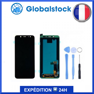 Ecran LCD + Vitre Tactile pour Samsung Galaxy A6 2018 (A600F)  Noir + outils