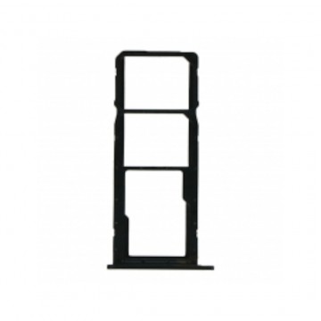 Tiroir carte sim pour Huawei Honor 8A/Y6 Pro 2019/Y6 2019/Y6s 2019 Dual Card Noir