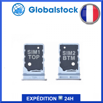 Double Tiroir SIM pour Samsung Galaxy A80 (A805F) Argent
