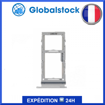 Tiroir double SIM + SD pour Samsung Galaxy S20 Blanc