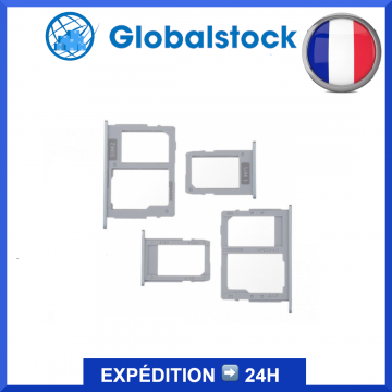 Tiroir Double SIM et SD Premium pour Samsung Galaxy J7 2017 / J5 2017 Bleu