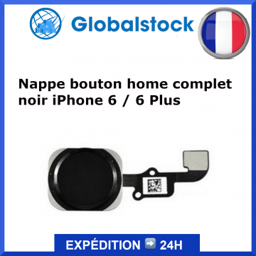 Nappe bouton home Noir pour iPhone 6 / 6 Plus