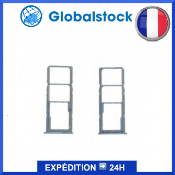 Tiroir double SIM + micro SD pour Samsung Galaxy A71 / A51 Blanc Prisme
