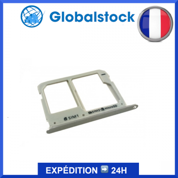 Tiroir SIM + micro SD pour Samsung Galaxy A3 / A5 / A7 2016 Blanc