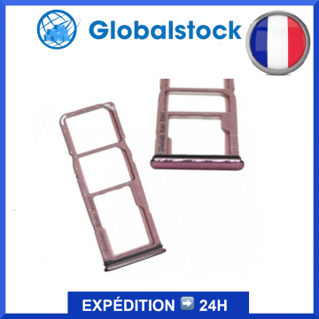 Tiroir Double Sim + SD pour Samsung Galaxy A7 2018 (A750F) Rose