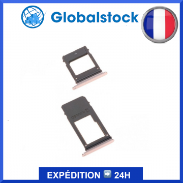 Tiroir SIM + carte SD pour Samsung Galaxy A5 / A7 (2017) Rose