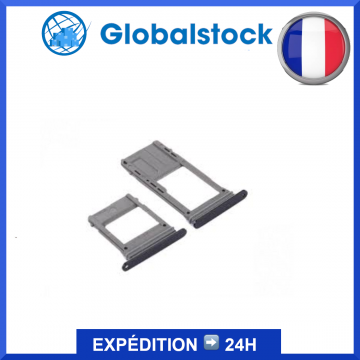 Tiroir SIM + carte SD pour Samsung Galaxy A5 / A7 (2017) Noir
