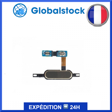 Nappe bouton home pour Samsung Galaxy Alpha (SM-G850F) Noir
