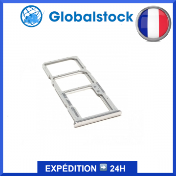 Tiroir double SIM + micro SD pour Samsung Galaxy (A515F) / A51 5G (A516N) Blanc