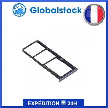 Tiroir double SIM + micro SD pour Samsung Galaxy A30s / A50s Noir