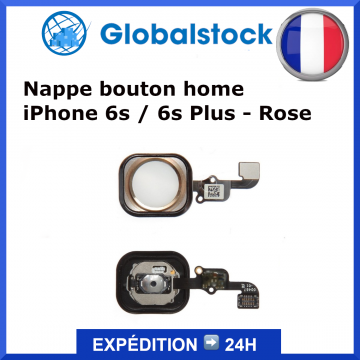 Nappe bouton home pour iPhone 6s / 6s Plus - Rose