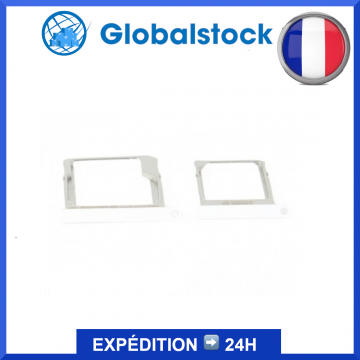 Tiroir Sim et Micro SD pour Samsung Galaxy A5 (A500F) Blanc