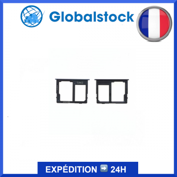 Double Tiroir SIM/ SD pour Samsung Galaxy J4+ / J6+ (2018) Noir