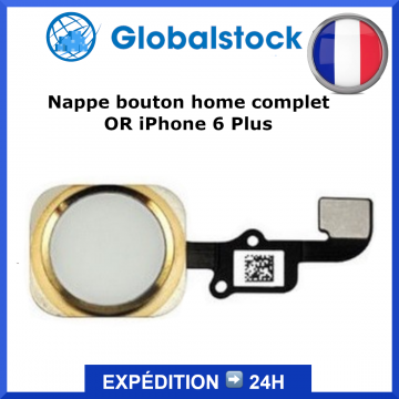 Nappe bouton home pour iPhone 6 / 6 Plus Or