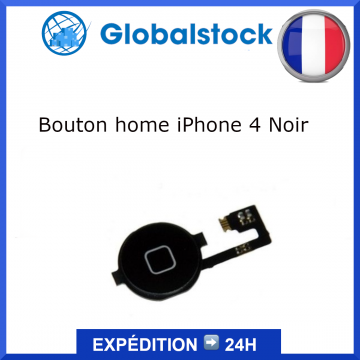 Nappe + Bouton Home Noir pour iPhone 4S