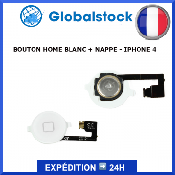 Nappe + Bouton Home Blanc pour iPhone 4 / 4G