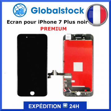 Ecran LCD + vitre tactile pour iPhone 7 Plus noir + Outils