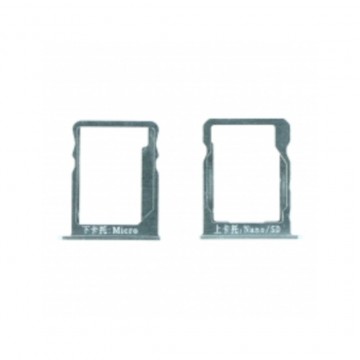 Tiroir Carte SIM et Micro SD pour Huawei Honor 6 Plus Argent