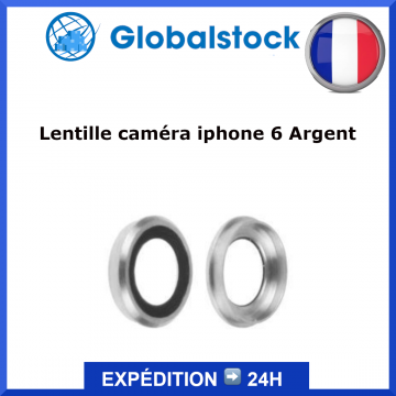 LENTILLE AVEC CONTOUR Argent/Silver  DE CAMERA APPAREIL PHOTO POUR IPHONE 6 PLUS 5.5"